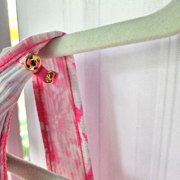 LILLY PULITZER Mick Square Neck Ribbed Dress In Roxie Pink Shadow Dancer - Picture 10 of 14